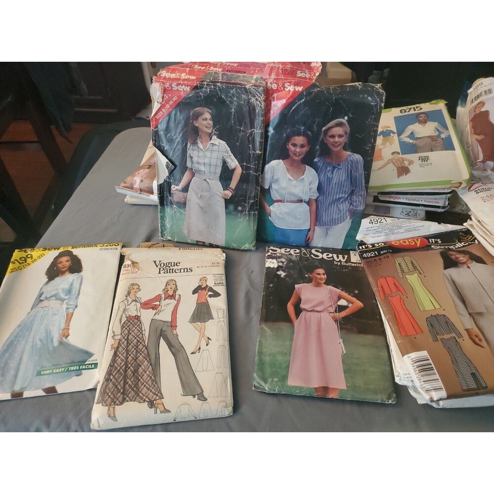 75 + Vtg SEWING PATTERNS MCCALL’S SIMPLICITY BUTTERICK VOGUE NEW LOOK SEE & SEW - Picture 2 of 14